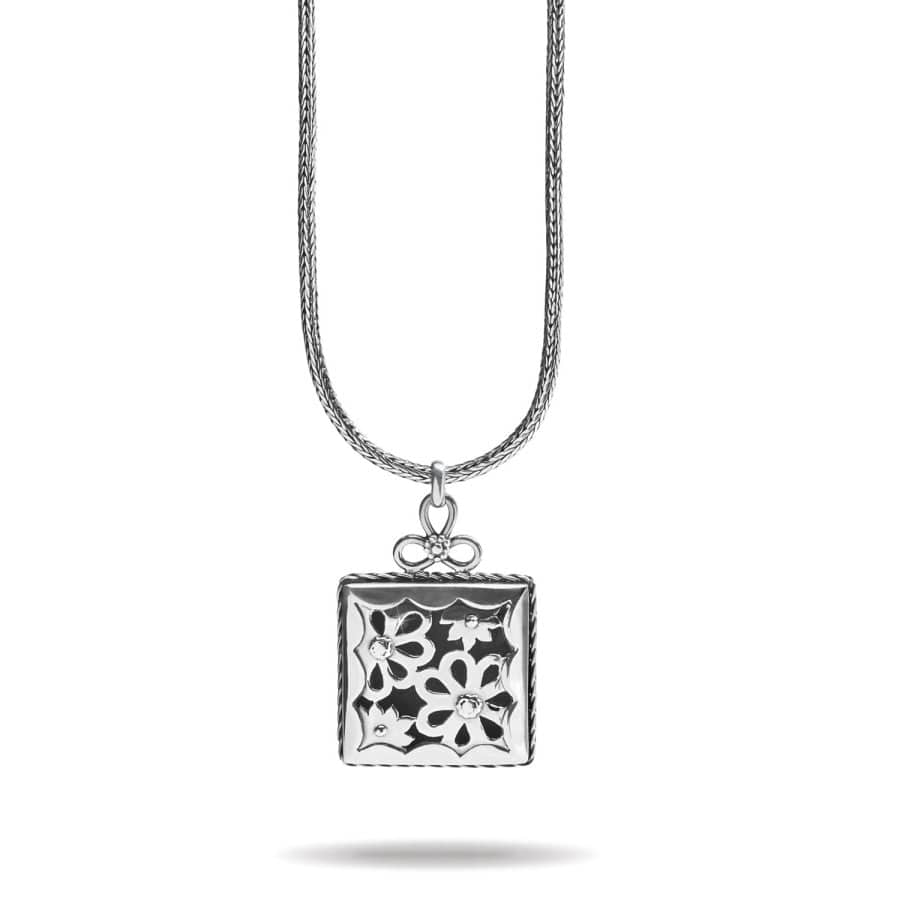 Bali Lacy Daisy Square Pendant Necklace - Image 2
