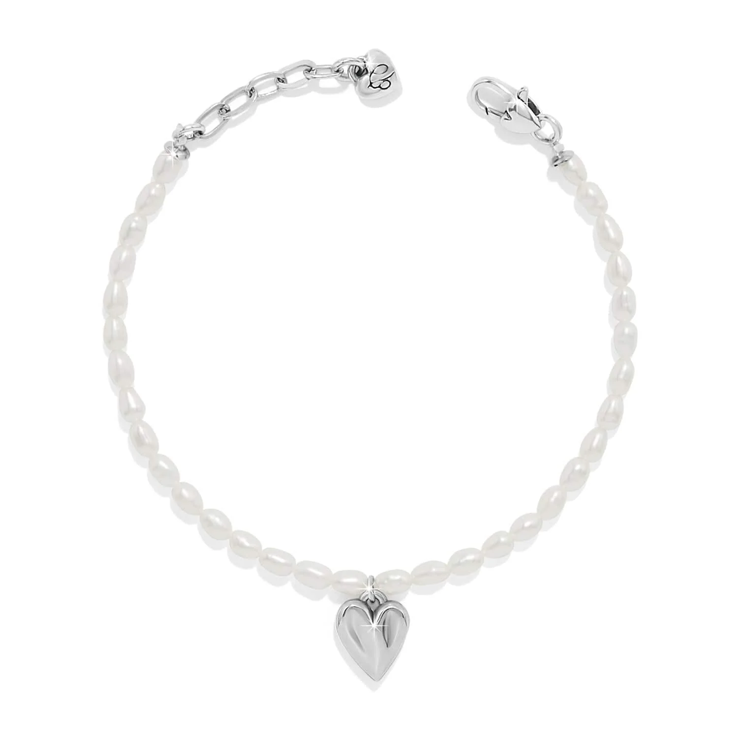 Cascade Embrace Pearl Heart Bracelet - Image 2