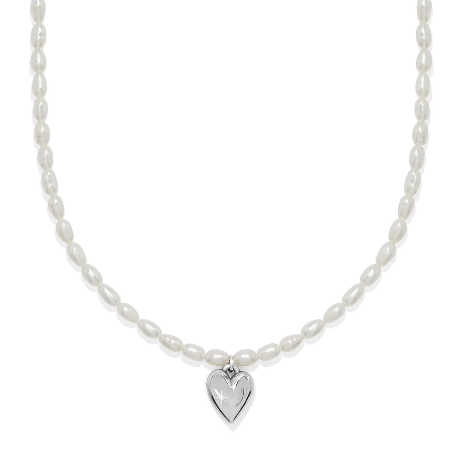 Cascade Embrace Pearl Heart Necklace - Image 2