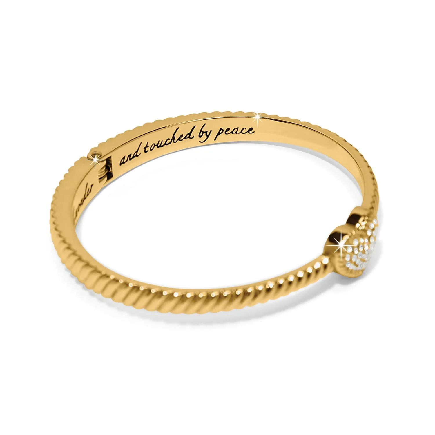 Celestia Heart Hinged Bangle - Image 3