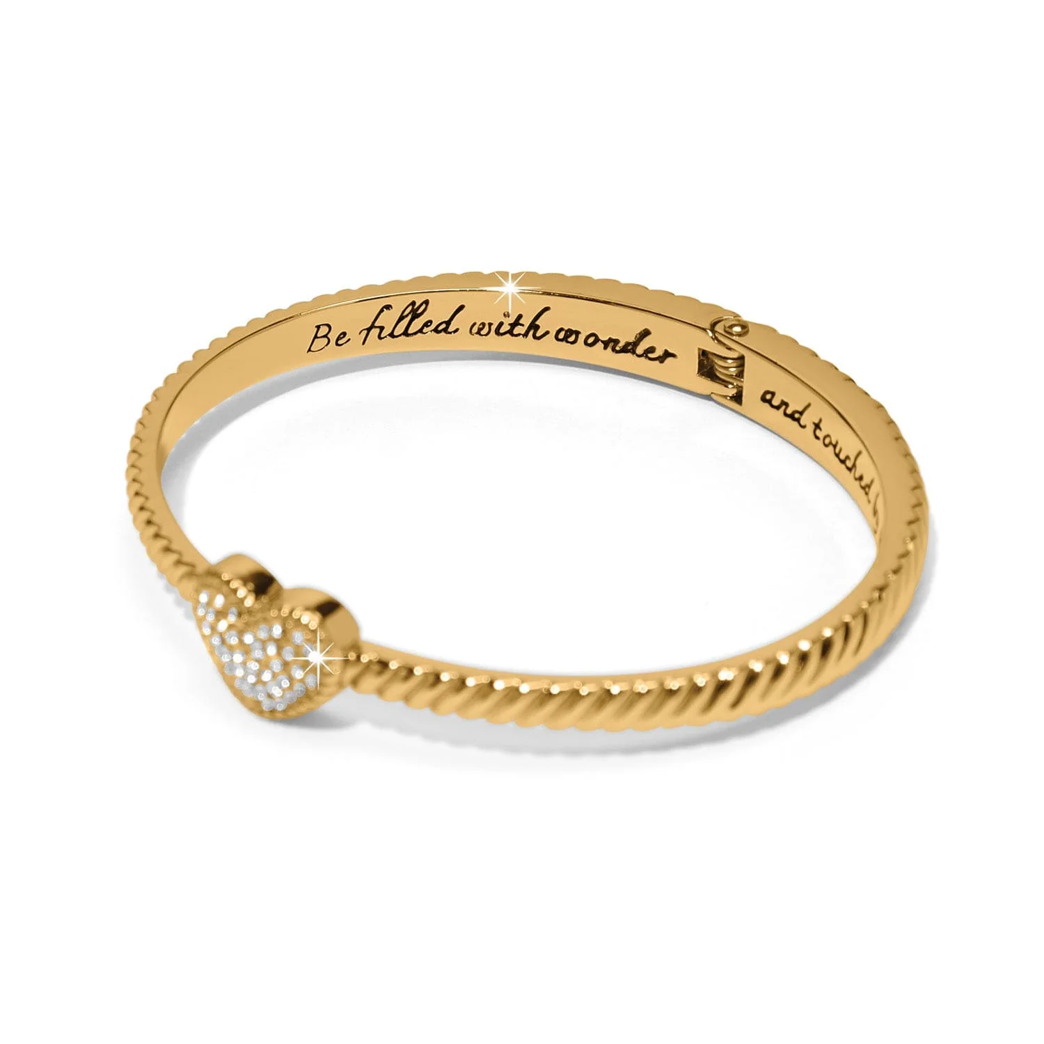 Celestia Heart Hinged Bangle - Image 4