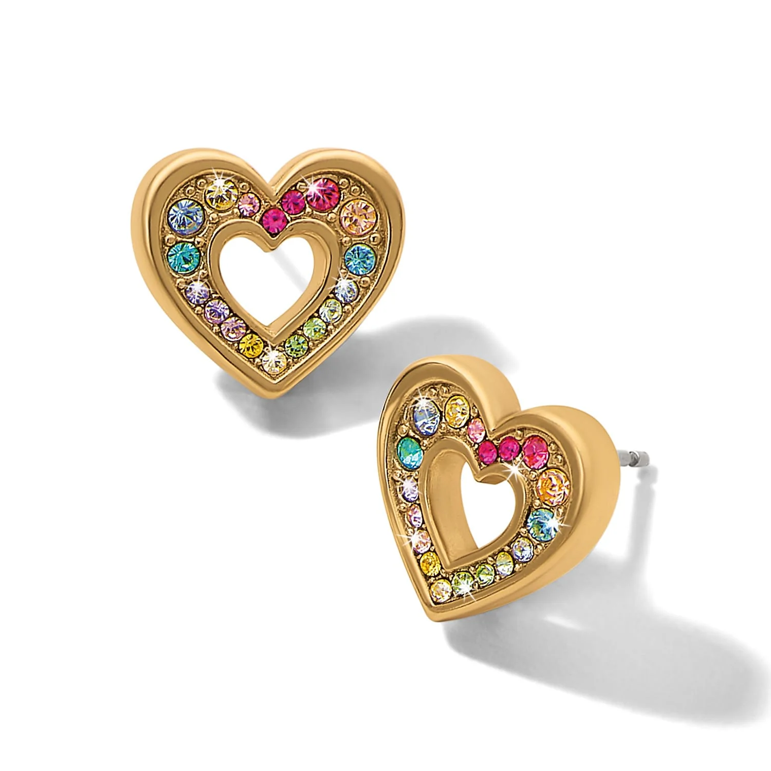 Enchanting Gem Heart Earrings - Image 2