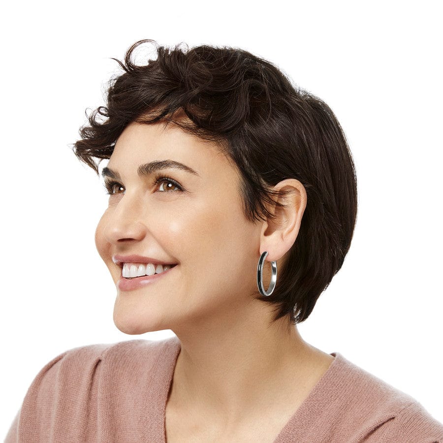 Interlok Noir Heirloom Hoop Earrings - Image 3