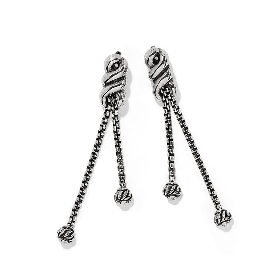 Interlok Twist Double Post Drop Earrings - Image 2