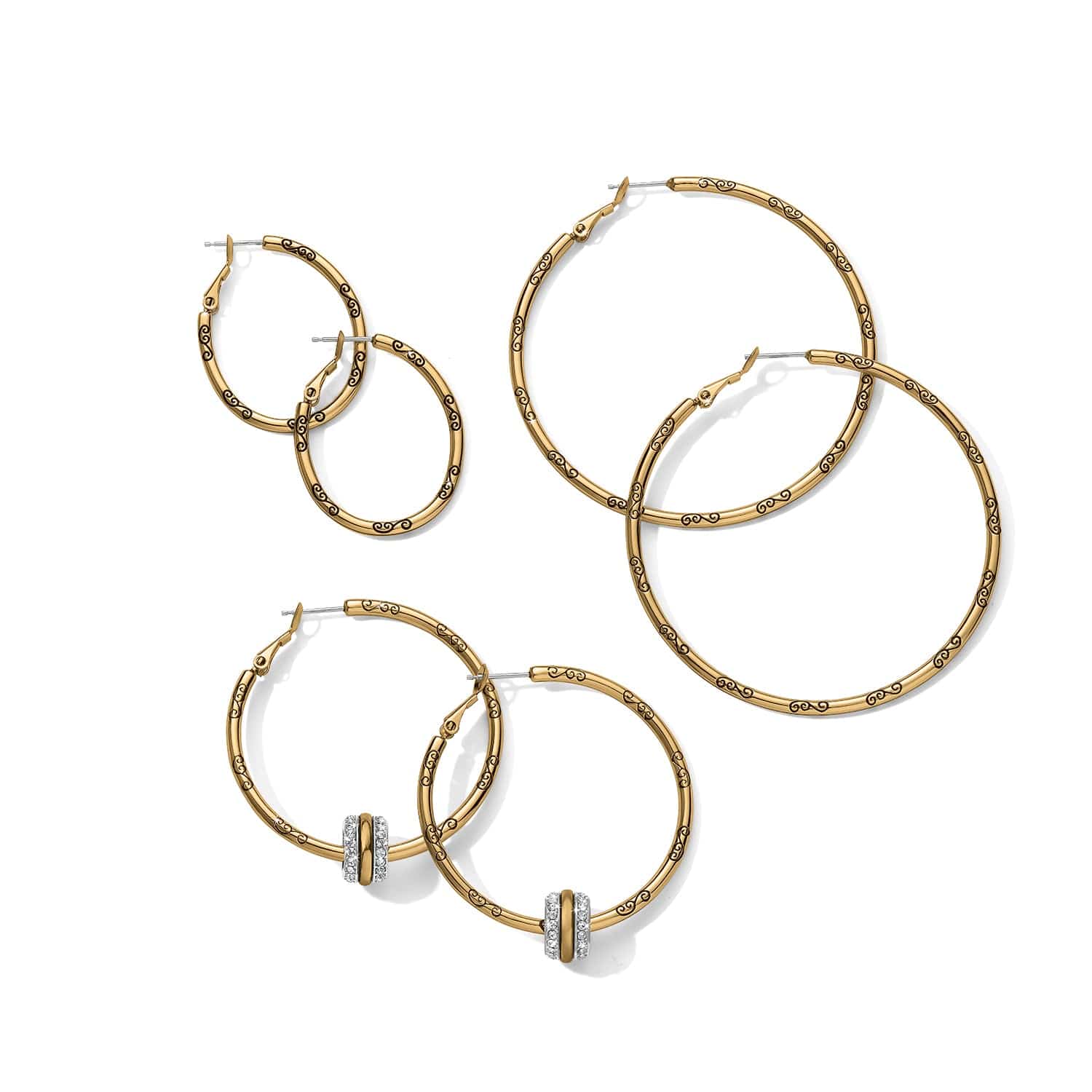 Large Hoop Charm Earrings - Image 5