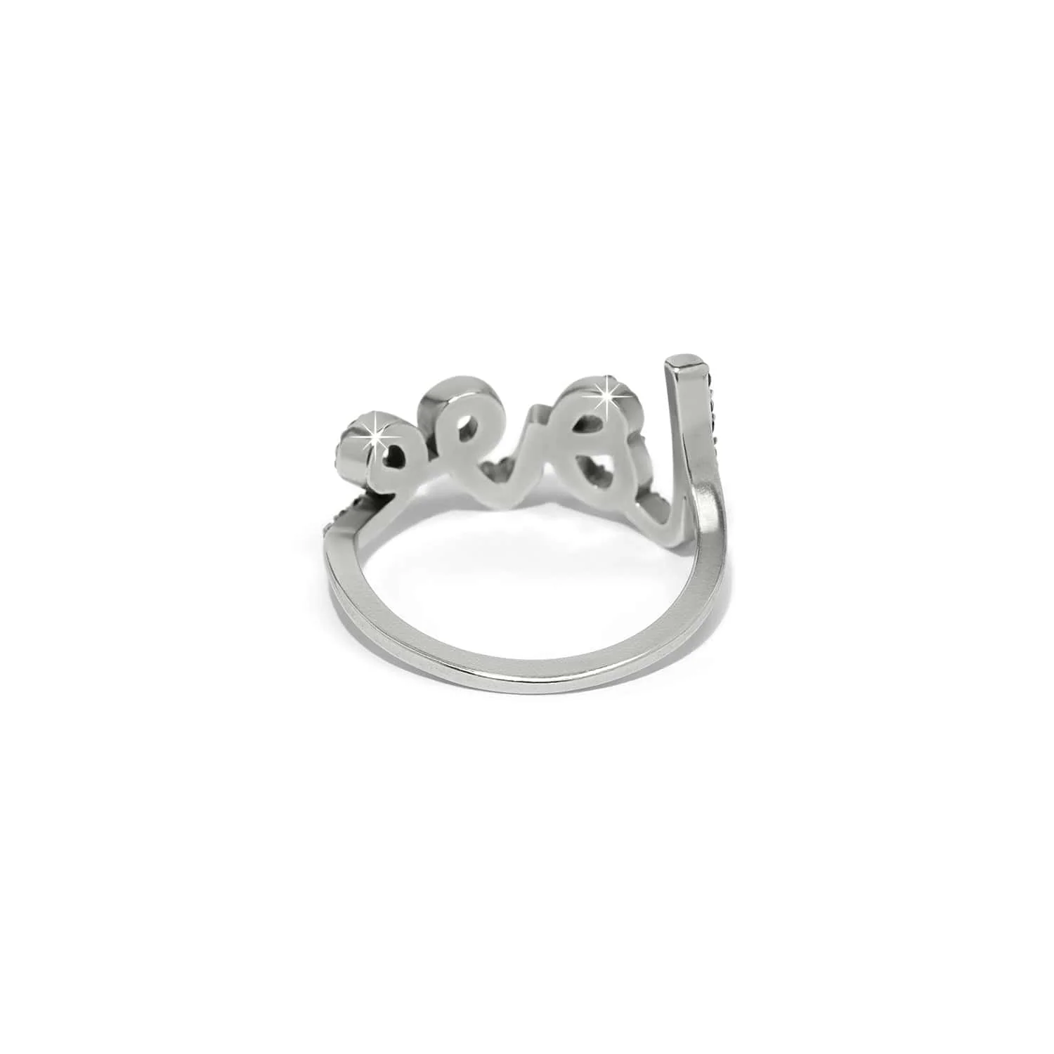Love Script Sparkle Ring - Image 2