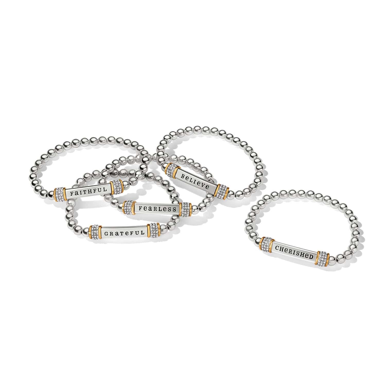 Meridian Fearless Two Tone Stretch Bracelet - Image 4