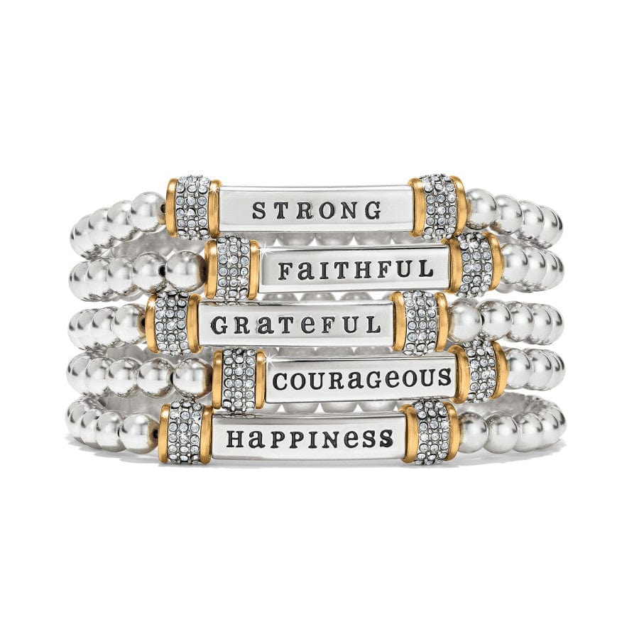 Meridian Happiness Two Tone Stretch Bracelet - Image 3