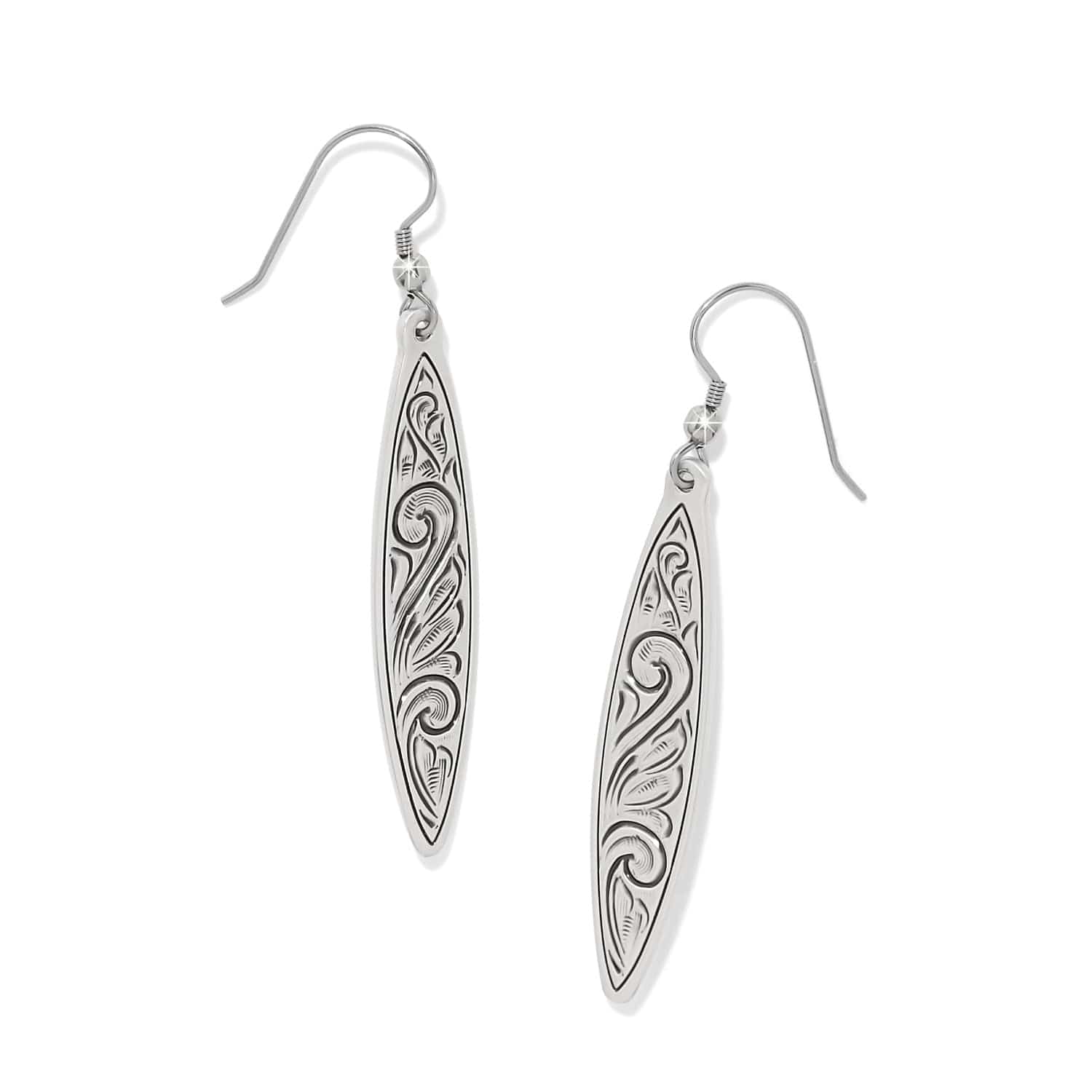 Mosaic Long French Wire Earrings