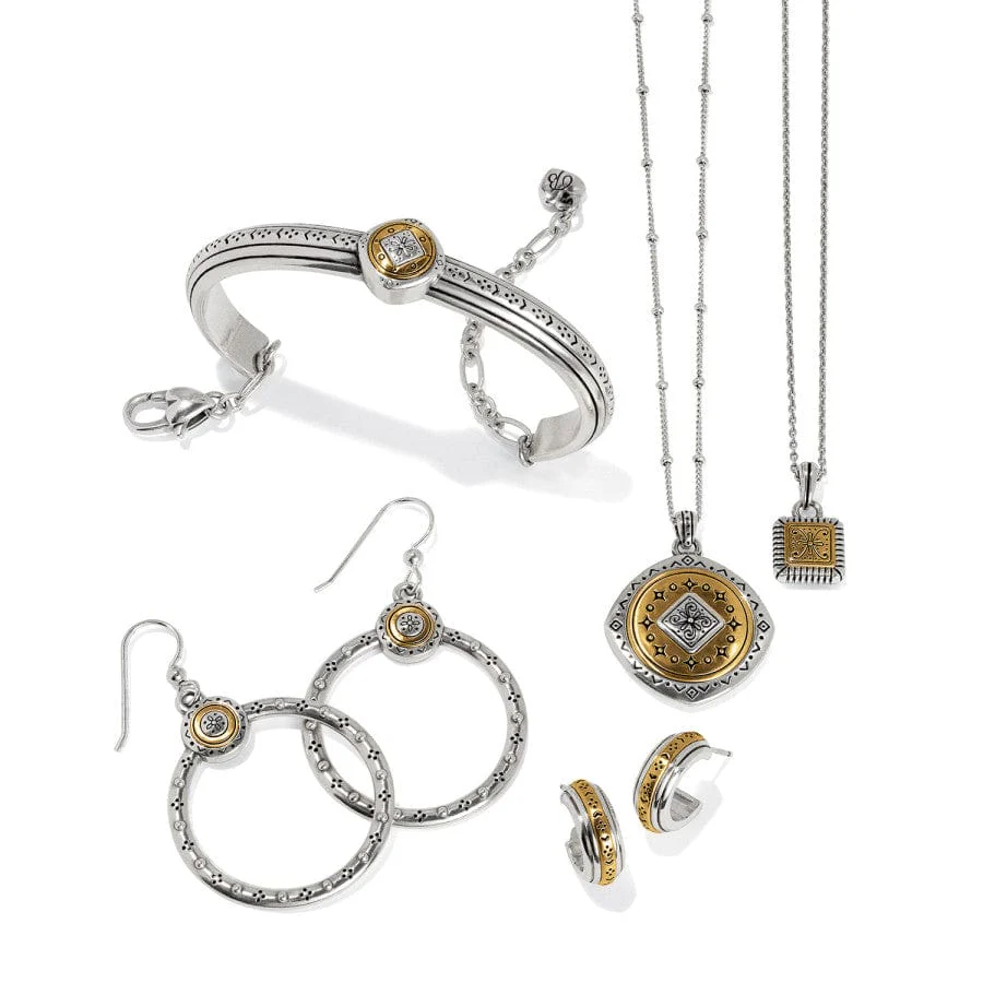 Mosaic Two Tone Mini Tile Necklace - Image 4