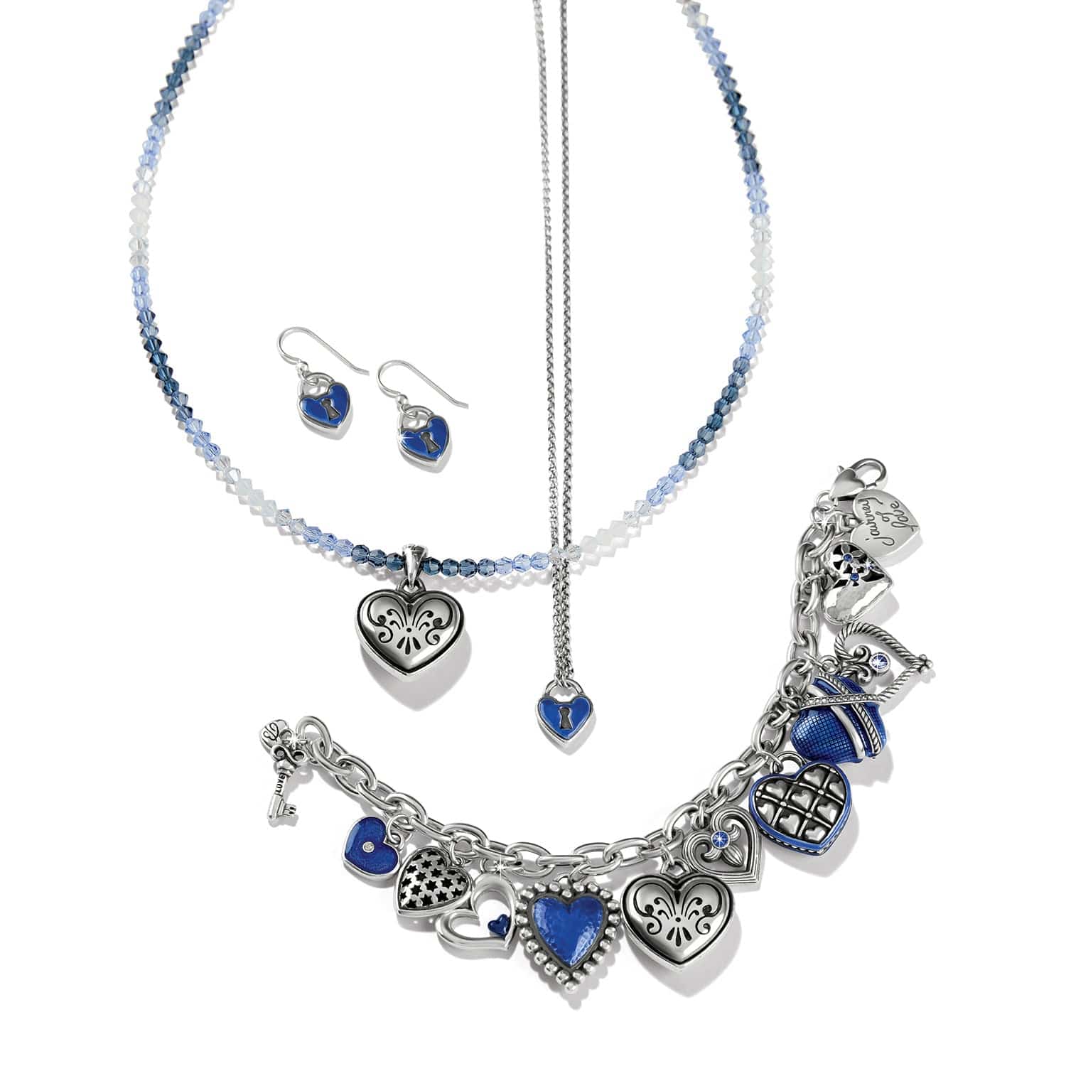 One Heart Link Charm Bracelet - Image 3