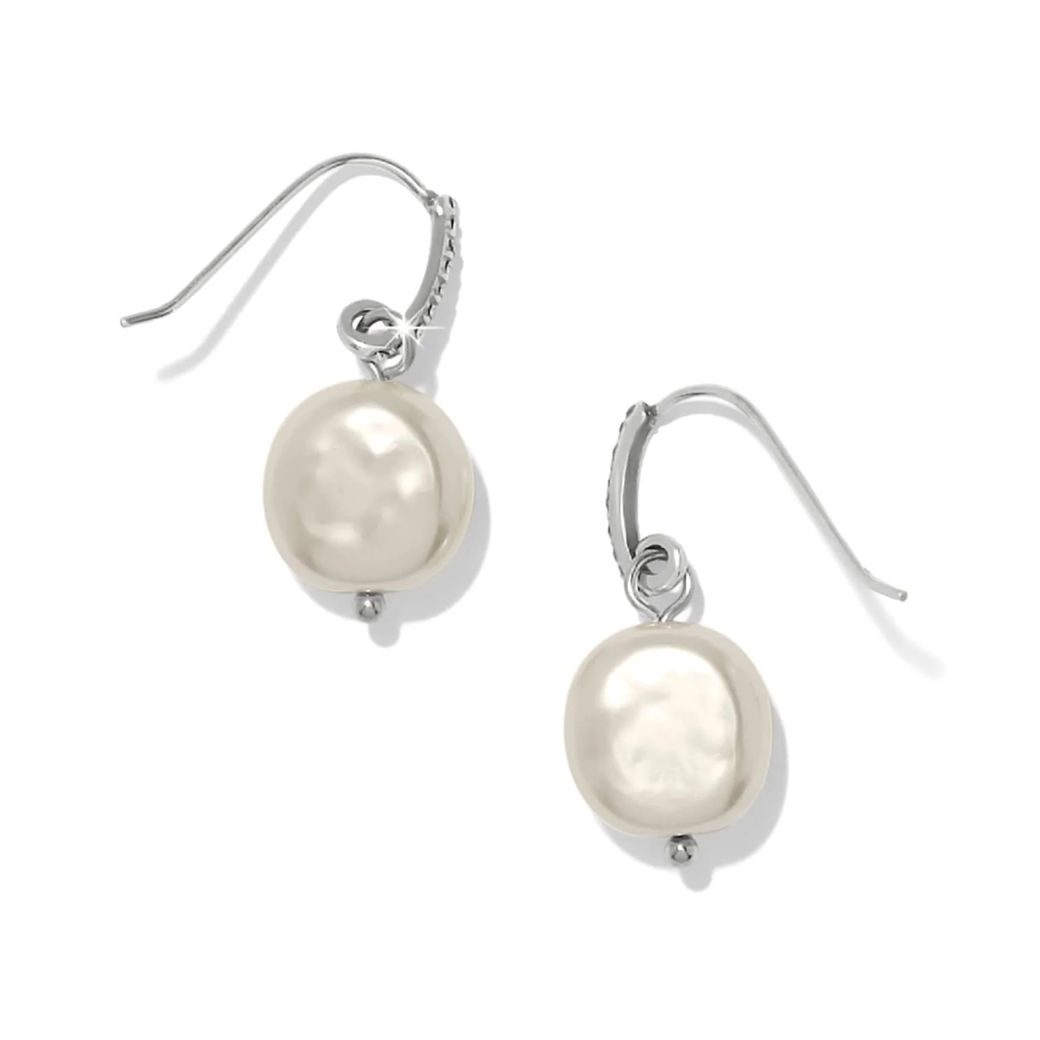 One Heart Pearl French Wire Earrings - Image 2
