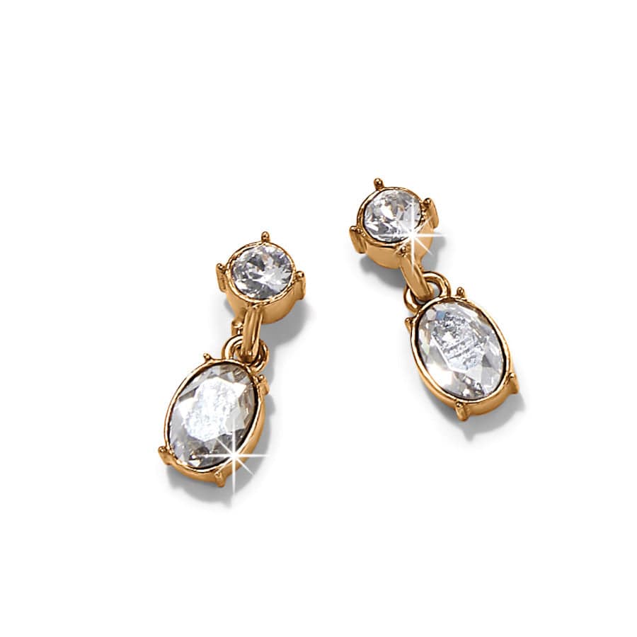 One Love Golden Petite Post Drop Earrings - Image 2