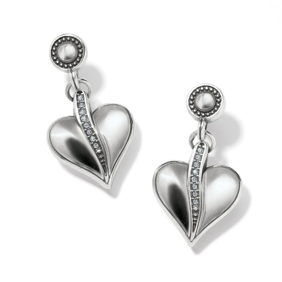 Precious Heart Post Drop Earrings - Image 2