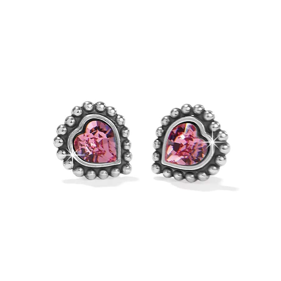 Shimmer Heart Mini Post Earrings - Image 2