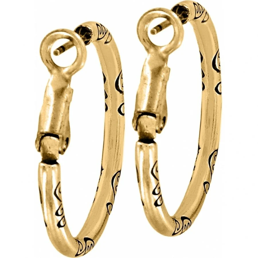 Small Hoop Charm Earrings - Image 2