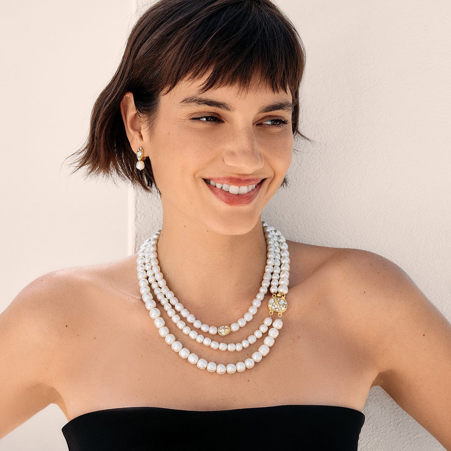 Trust Your Journey Pearl Drop Earrings - Image 4
